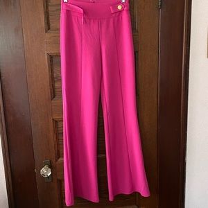 Hot pink flared pants